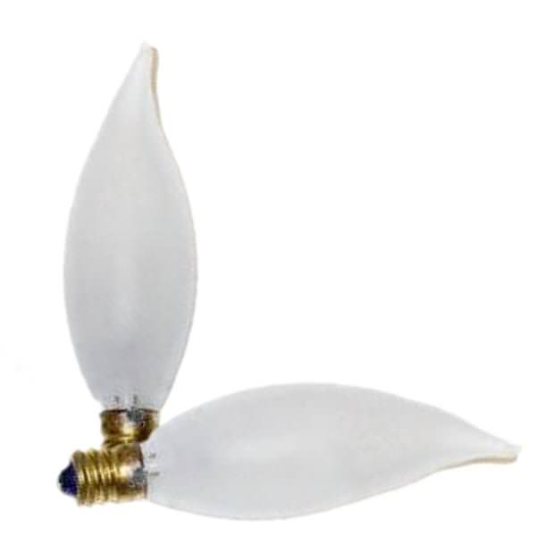 15 watt 120 volt CA8 Candelabra Screw Base 2700K Warm White Frosted (2 pack)