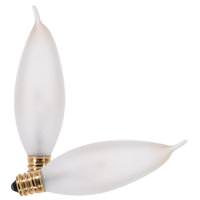 Satco 15 watt 120 volt CA8 Candelabra Screw Base 2700K Warm White Dimmable (2 pack)