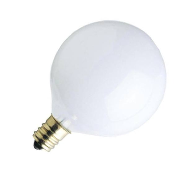40 watt 120 volt G16.5 Candelabra Screw Base White 2650K Warm White