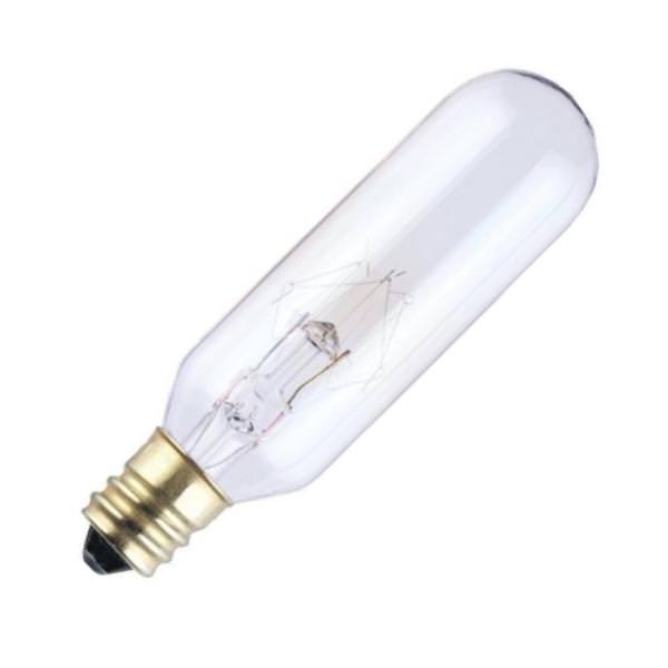 15 watt 145 volt T6 Candelabra Screw Base Clear Bulb