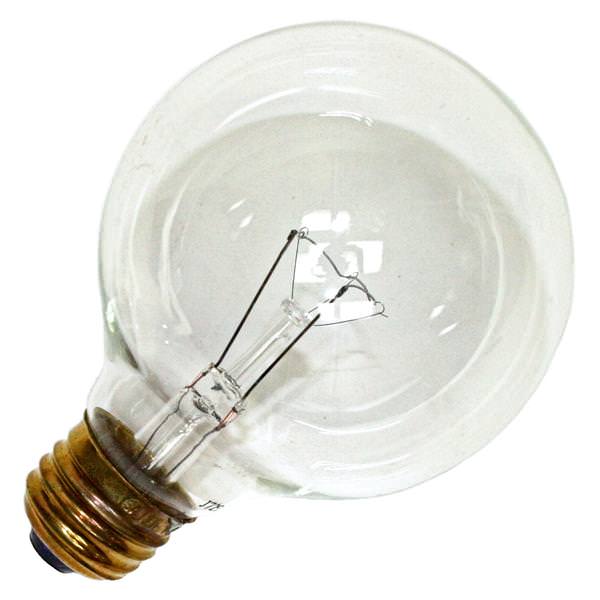 40 watt 130 volt G25 Medium Screw Base 2700K Warm White Clear