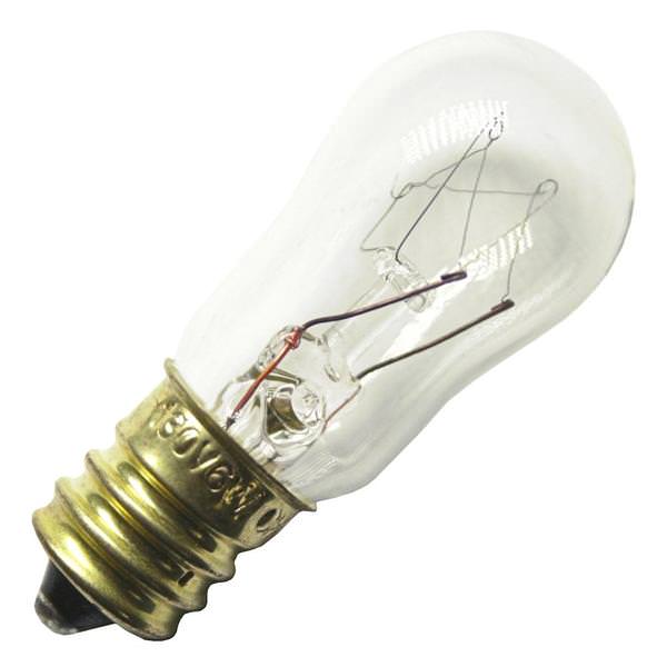 6 watt 130 volt S6 Candelabra Screw Base Clear