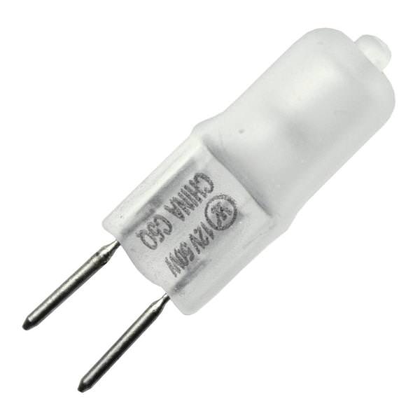 50 watt 12 volt T4 Bi-Pin Base 2700K Warm White Frosted
