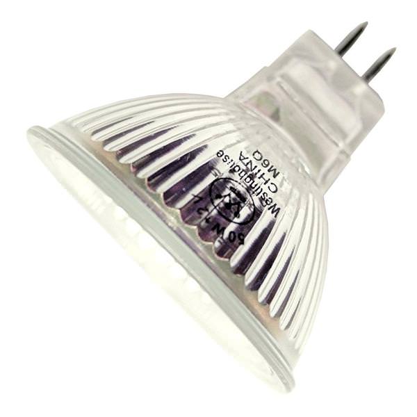 50 watt 12 volt MR16 Bi-Pin Base 3050K Natural White Flood #EXN