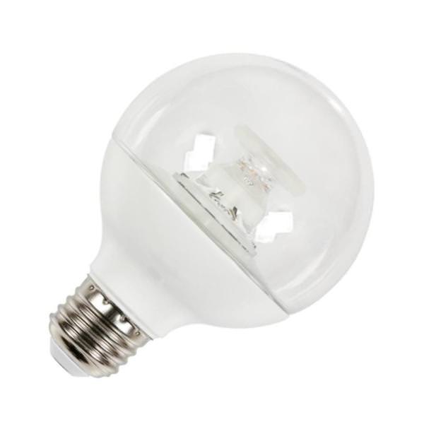 7 watt 120 volt G25 Medium Screw Base 2700K Warm White Clear Disc Filament Dimmable LED