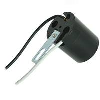 Westinghouse Standard (Medium) Base Phenolic Socket with 6" Leads and Straight Bracket