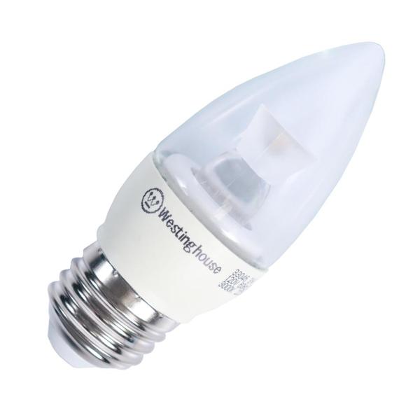 3 watt 120 volt B10 Medium Screw Base 3000K Natural White Dimmable Clear Disc Filament LED