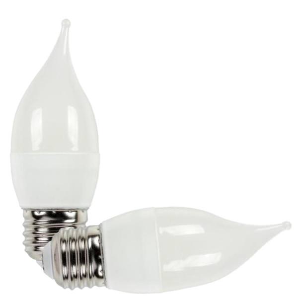 5 watt 120 volt C11 Medium Screw Base 2700K Warm White Clear Disc Filament Dimmable LED (2 pack)