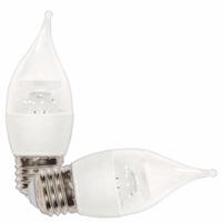 Westinghouse 5 watt 120 volt C11 Medium Screw Base 2700K Warm White Clear Disc Filament LED (2 Pack)