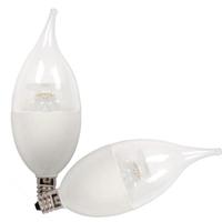 Westinghouse 7 watt 120 volt C13 Candelabra Screw Base 2700K Warm White Clear LED (2 Pack)