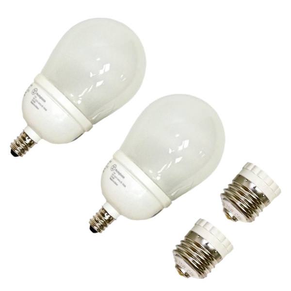 9 watt 120 volt Candelabra Screw Base 2700K Warm White CFL (2 pack)