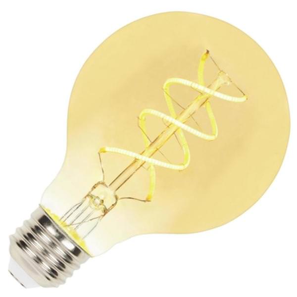 5 watt 120 volt G25 Medium Screw Base 2000K Amber Dimmable LED