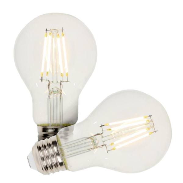 6.5 watt 120 volt A19 Medium Screw Base 2700K Warm White Dimmable LED (2 Pack)