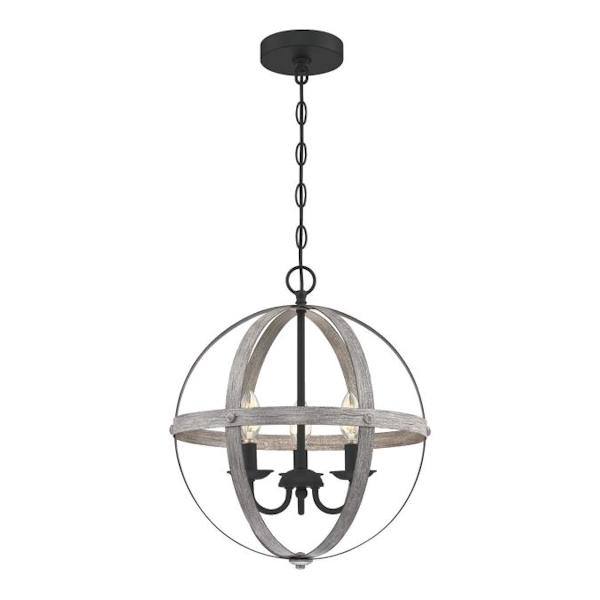 3 Light Antique Ash Light Fixture