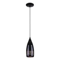 Westinghouse 1 Light Black with Handblown Black Glass Light Fixture