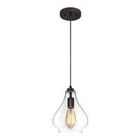 Westinghouse 1 Light Oil Rubbed Bronze Finish with Handblown Clear Glass Shade