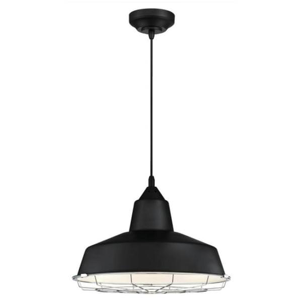 1 Light Black Chrome Cage Adjustable Dimmable LED Pendant Light Fixture
