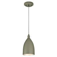 Westinghouse 1 Light Hammered Matte Grey Shade Mini Pendant Light Fixture