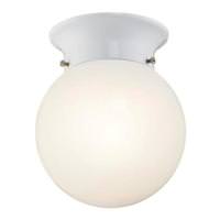 Westinghouse 6" 8 watt 3000K White Opal Glass Globe Dimmable LED Flush Mount