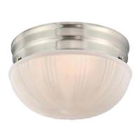 Westinghouse 7" 10 watt 3000K Natural White Brushed Nickel Frosted Fluted Glass Shade Dimmable LED Flush Mount