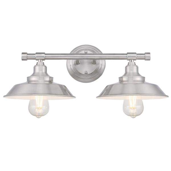 2 Light Brushed Nickel Wall Fixture