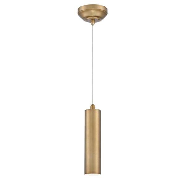 1 Light Brushed Brass Dimmable LED Pendant Light Fixture