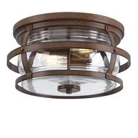View 2 Light Barnwood Outdoor Flush Fixture