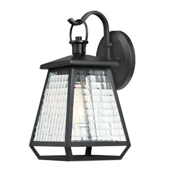 1 Light 15" Lantern Black Wall Light Fixture
