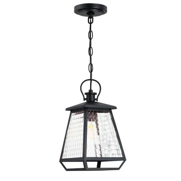 1 Light Black Outdoor Pendant Fixture
