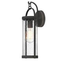 Westinghouse 1 Light 16" Oil Rubbed Bronze with Clear Seeded Glass Outdoor Wall Fixture