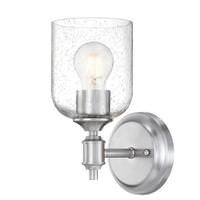 Westinghouse 1 Light Brushed Nickel with Clear Seeded Glass Wall Light Fixture