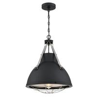 Westinghouse 1 Light Matte Black Cage Shade Pendant Light Fixture