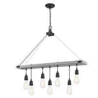 Westinghouse 7 Light Antique Ash with Matte Brushed Gun Metal Accents Chandelier Light Fixture