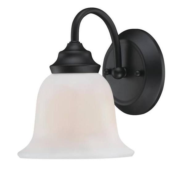 1 Light Matte Black Wall Light Fixture