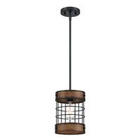 Westinghouse 1 Light Barnwood with Matte Black Accents Indoor Pendant