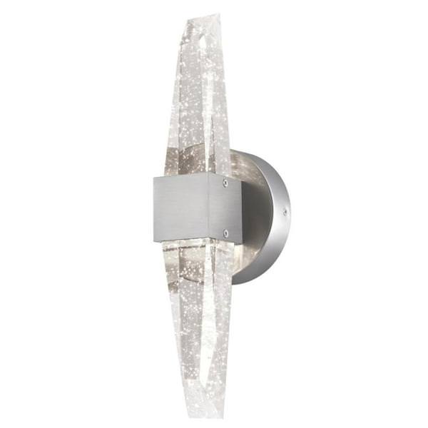 1 Light 15 watt 3000K Natural White Brushed Nickel LED Dimmable Wall Fixture 