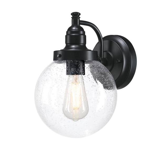 Matte Black Clear Seeded Glass