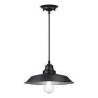 Westinghouse 1 Light Matte Black Finish Iron Hill Pendant