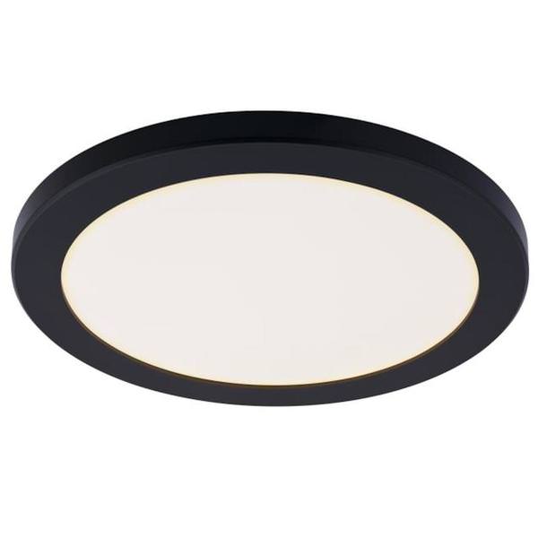 12" 17 watt 120 volt CCT Selectable Round Black LED Dimmable Ceiling Light Fixture
