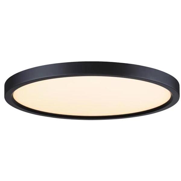 15" 30 watt 120 volt CCT Selectable Round Black LED Dimmable Ceiling Light Fixture