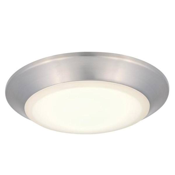 7" 16 watt 120 volt CCT Selectable Round Brushed Nickel LED Dimmable Ceiling Light Fixture