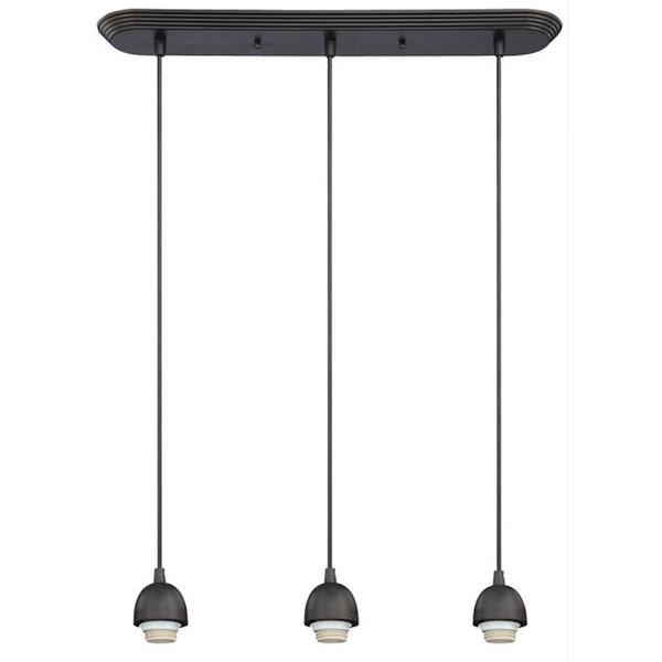 3 Light (Medium Screw Base) 23.5" Oil Rubbed Bronze Finish Mini Pendant Light Fixture