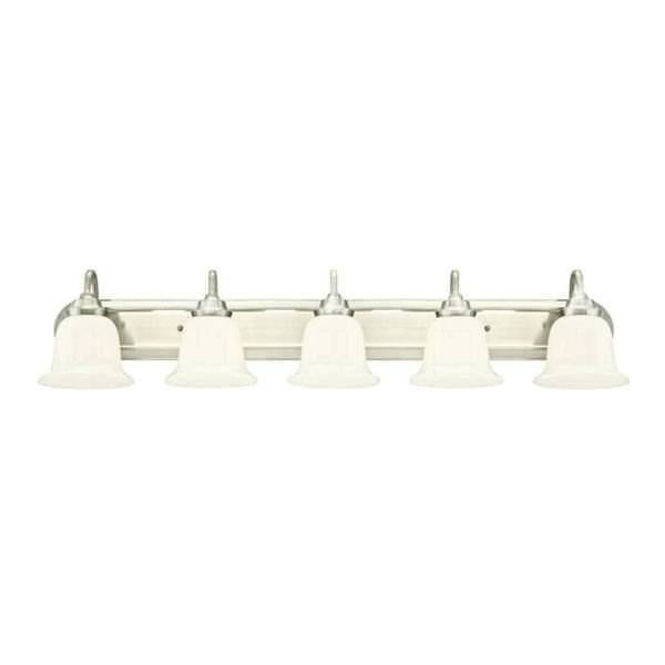 5 Light Brushed Nickel Wall Light Fixture