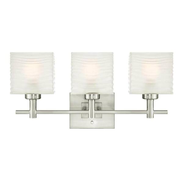 3 Light Brushed Nickel Indoor Wall Fixture