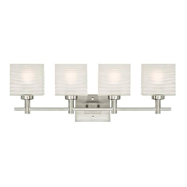 4 Light Brushed Nickel Wall Light Fixture