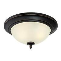 View 2 Light Amber Bronze Ceiling Light Fixture