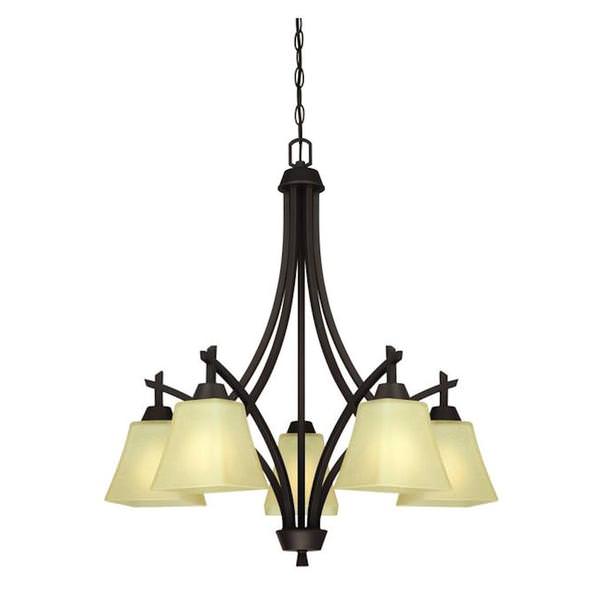 5 Light Oil Rubbed Bronze Chandelier Light Fixture