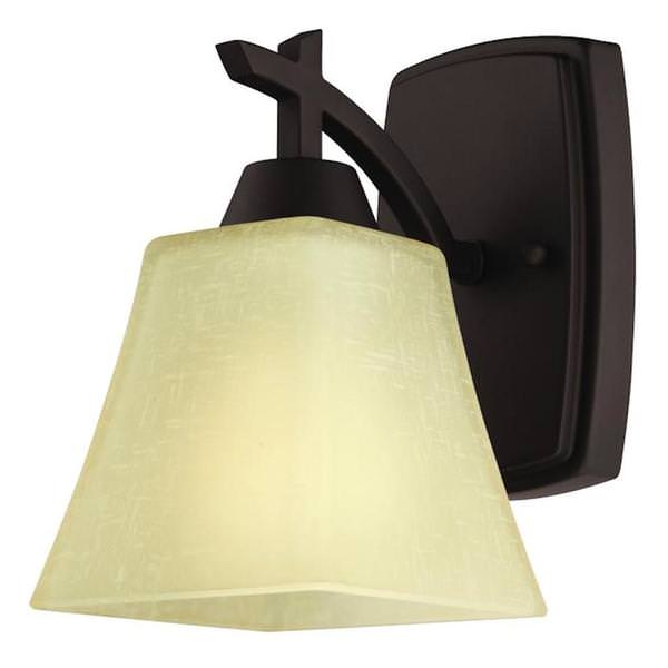 1 Light Oil Rubbed Bronze Wall Light Fixture