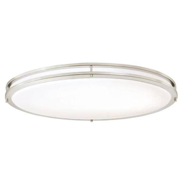 32.5" 35 watt 3000K Natural White Brushed Nickel White Acrylic Lens Dimmable LED Flush Mount