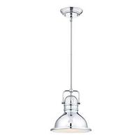 Westinghouse 1 Light Chrome Finish with Frosted Prismatic Lens Mini Pendant LED